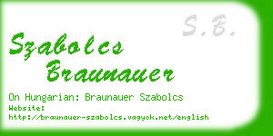 szabolcs braunauer business card